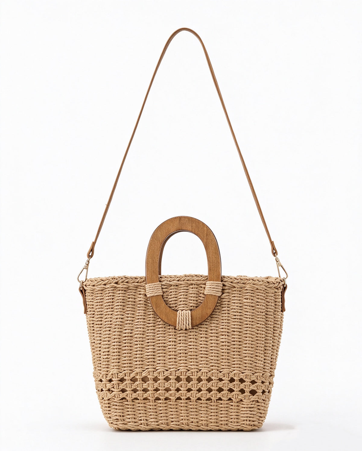 $129 Woven Straw Shoulder Bag